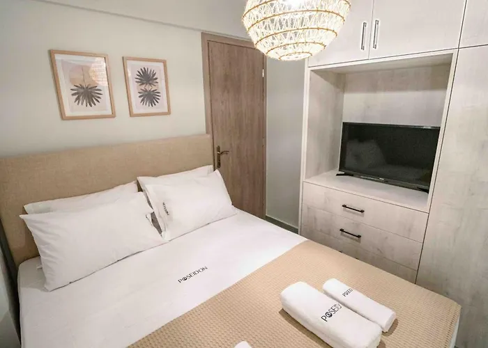 아파트 Poseidon Sea View - Sea, 니키아나